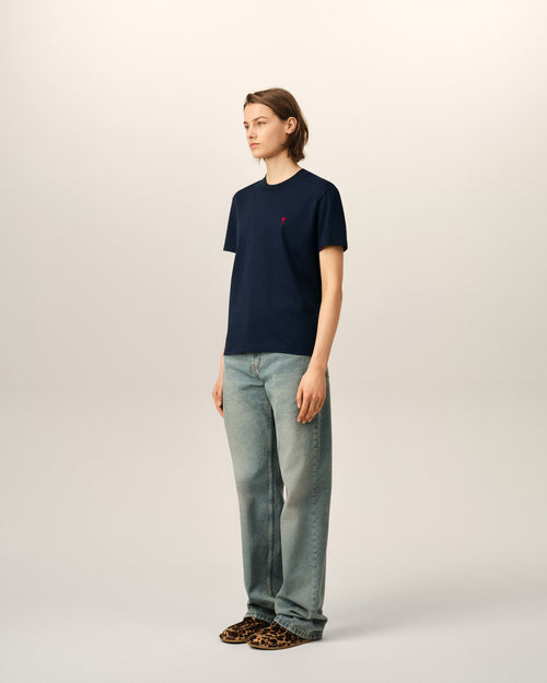 Ami de Coeur T-Shirt aus blauer Baumwolle - Damen - 12 - AMI Paris - Ami Paris