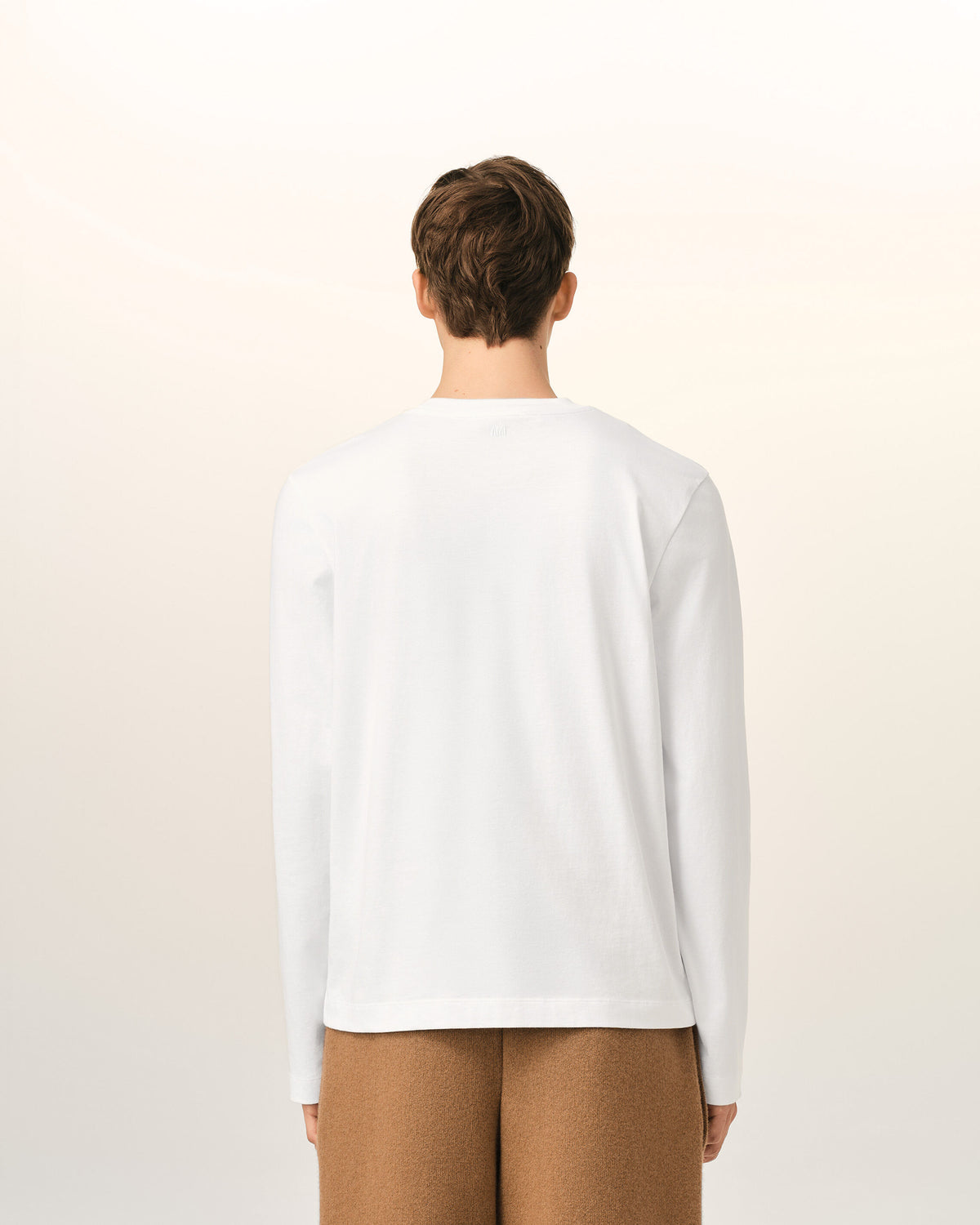 T-shirt a maniche lunghe in cotone bianco Ami de Cœur - 5