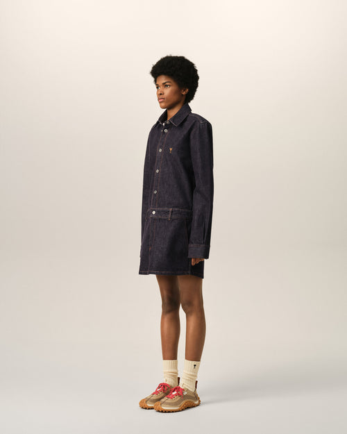 Robe chemise bleue en coton Ami de Coeur - Femme - 6 - AMI Paris - Ami Paris