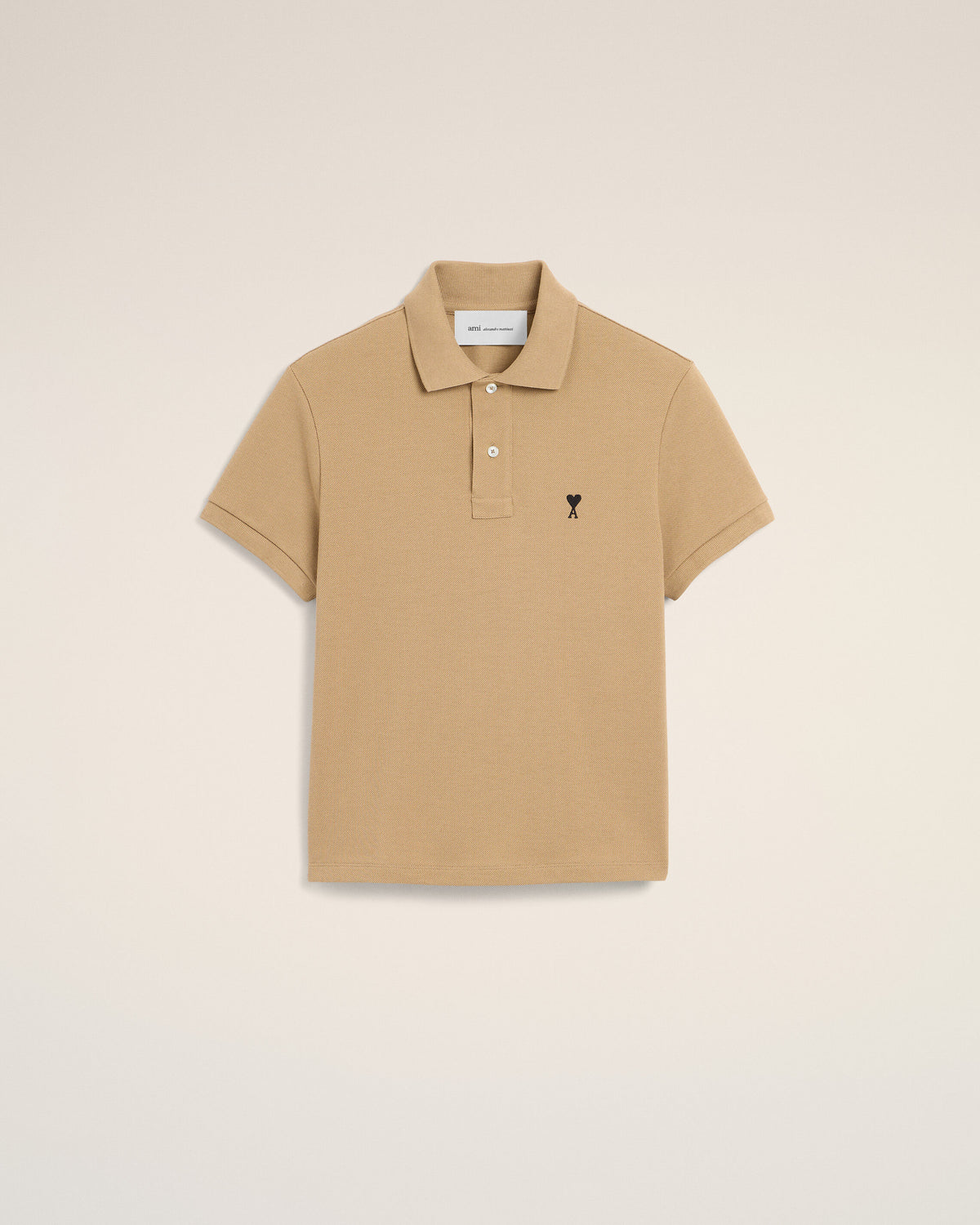 Polo Ami de Cœur in cotone beige - 1