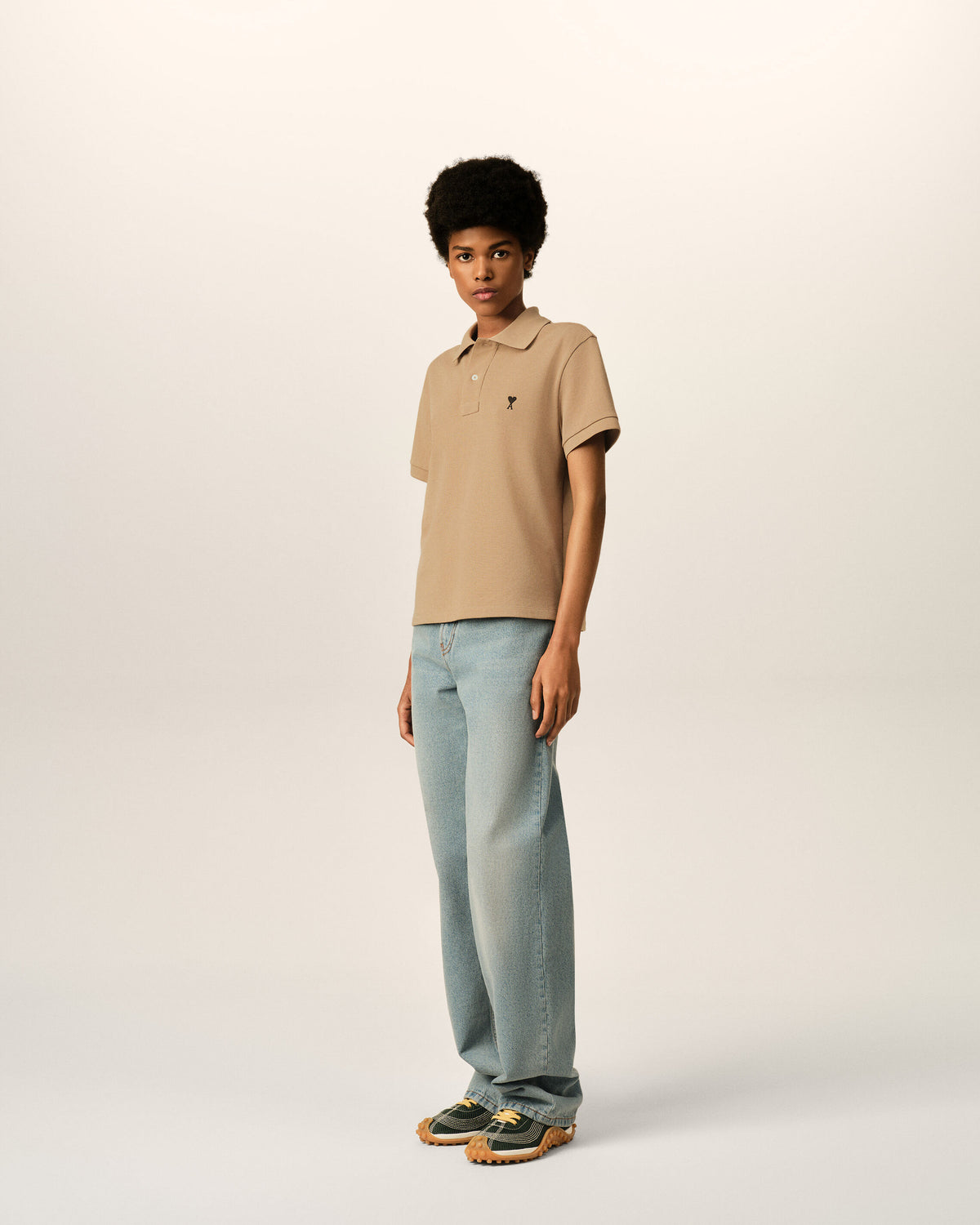 Polo Ami de Cœur in cotone beige - 6