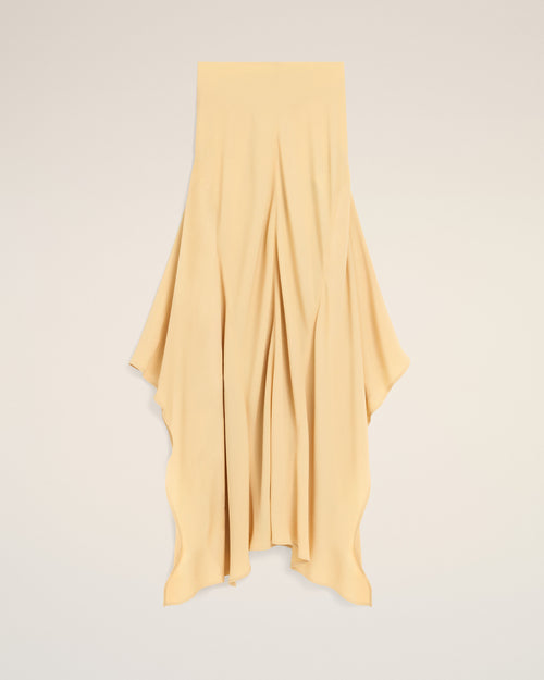 Yellow maxi flared blended silk skirt - 1 - Ami Paris