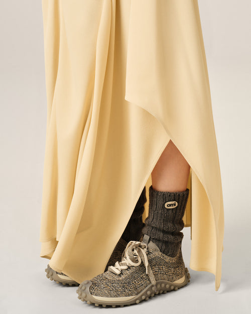 Yellow maxi flared blended silk skirt - Woman - 5 - AMI Paris - Ami Paris