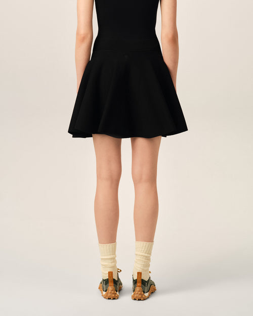 Gonna svasata in cotone nero - Donna - 4 - AMI Paris - Ami Paris
