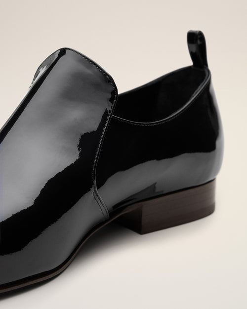 Souliers plats noirs en cuir de veau - Femme - 5 - AMI Paris - Ami Paris