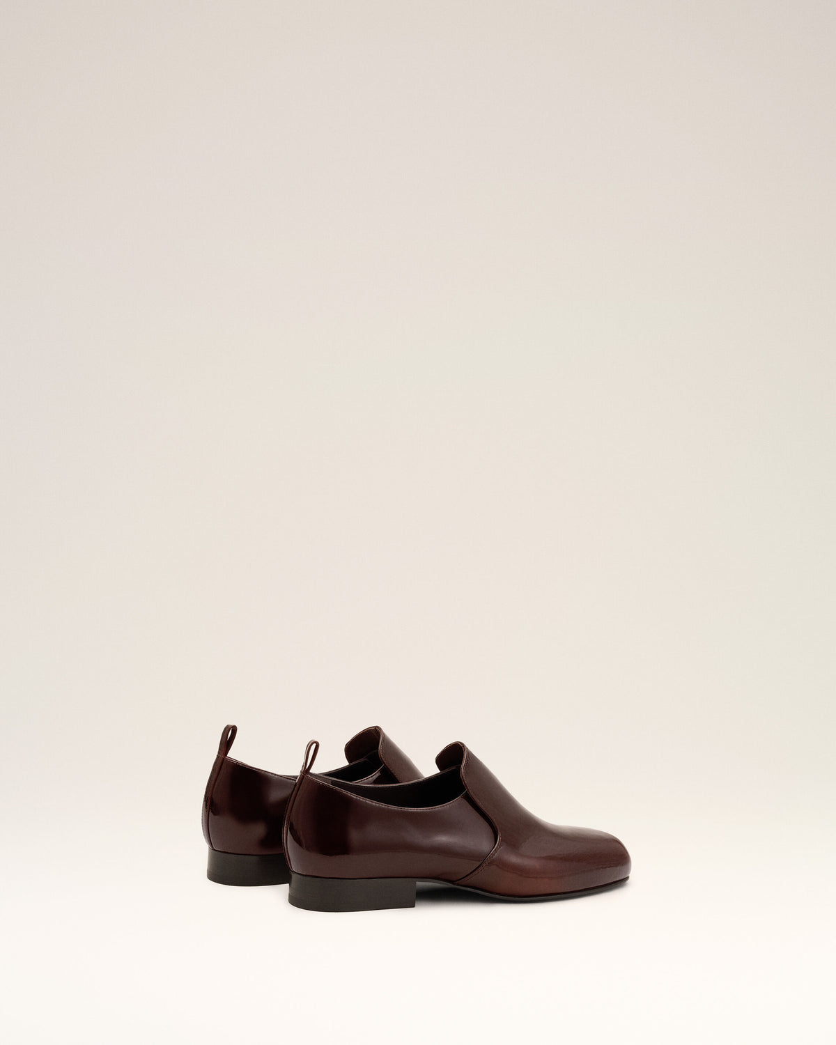 Souliers plats marron en cuir de veau - 4