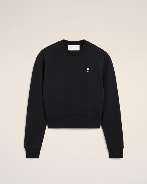 Sweatshirt noir en coton Ami de Coeur - Femme - 1 - AMI Paris - Ami Paris