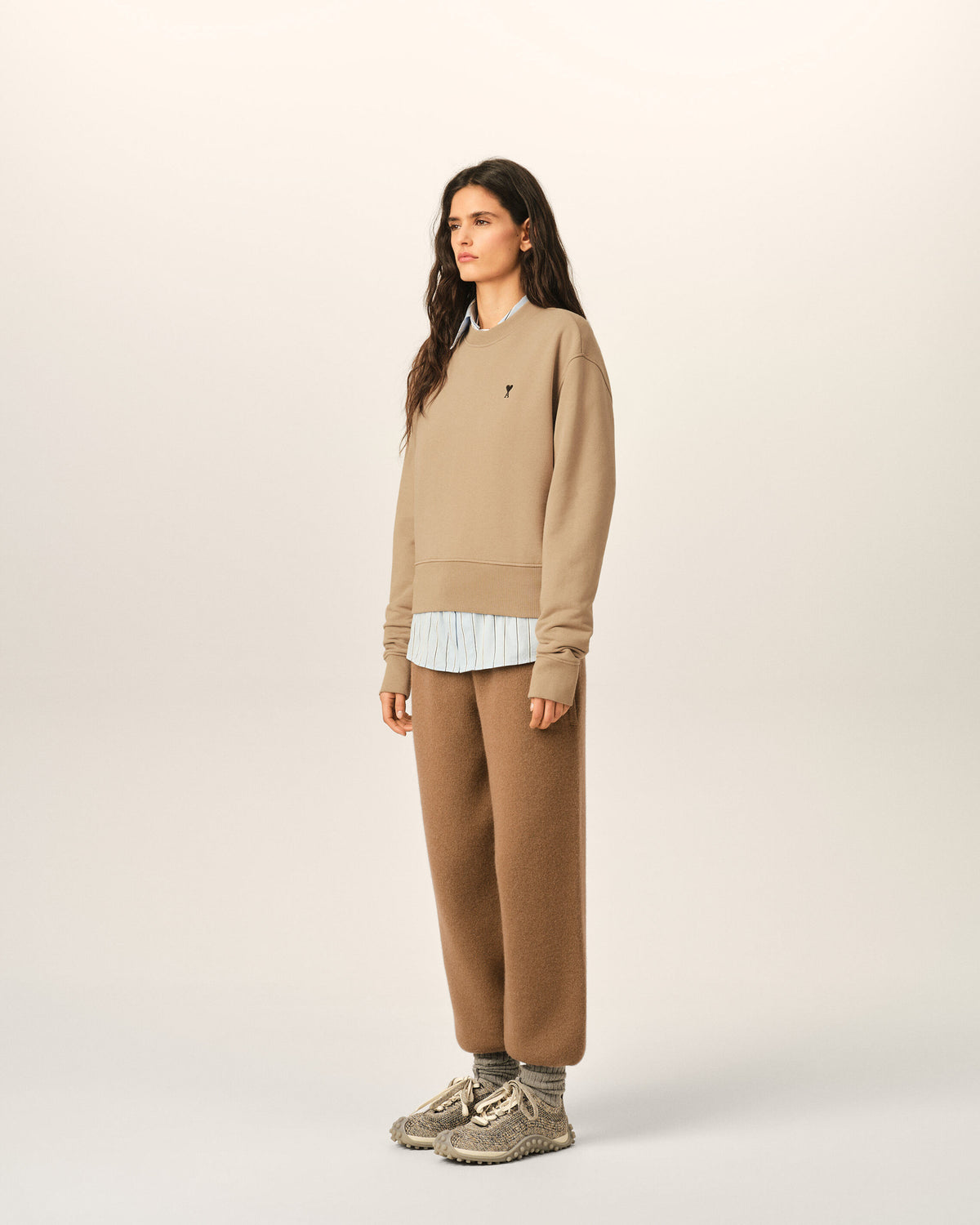 Sweatshirt beige en coton Ami de Coeur - 6