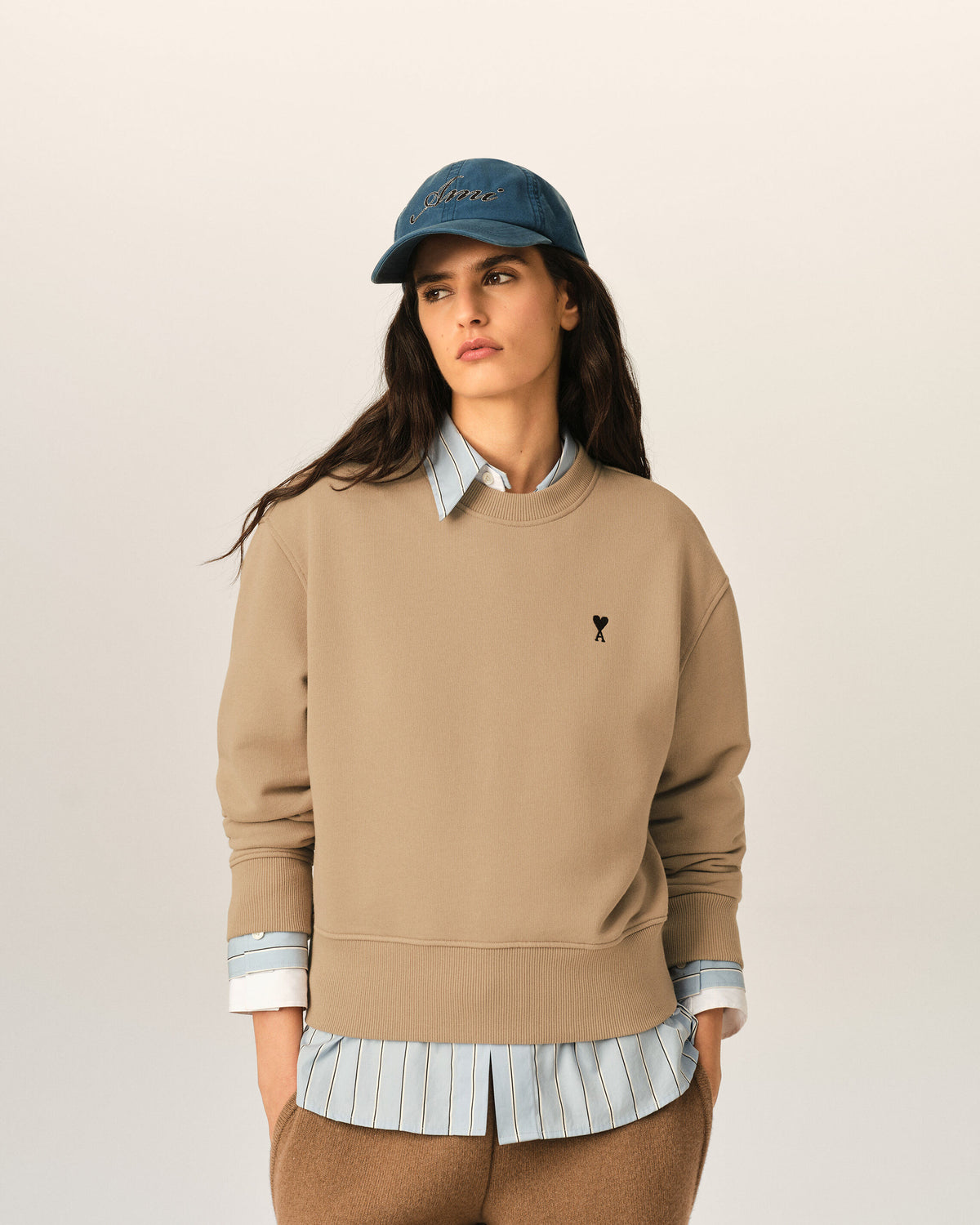 Sweatshirt beige en coton Ami de Coeur - 2