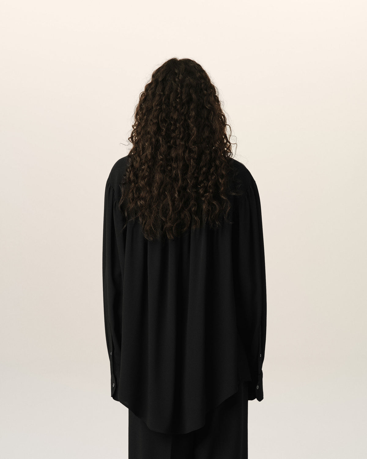 Blouse noire lavallière en soie mélangée - 5