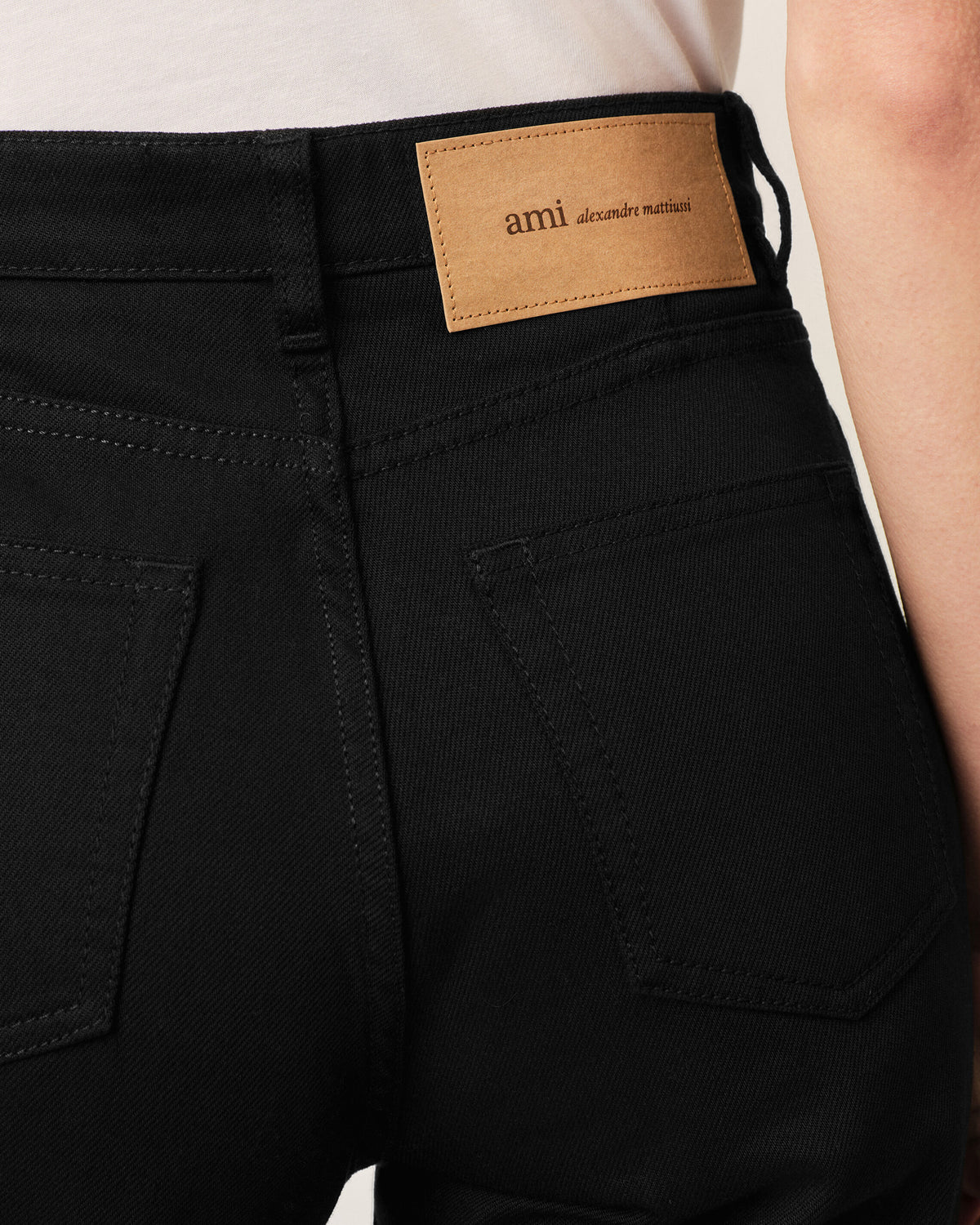 Black flare-fit cotton jeans - 5