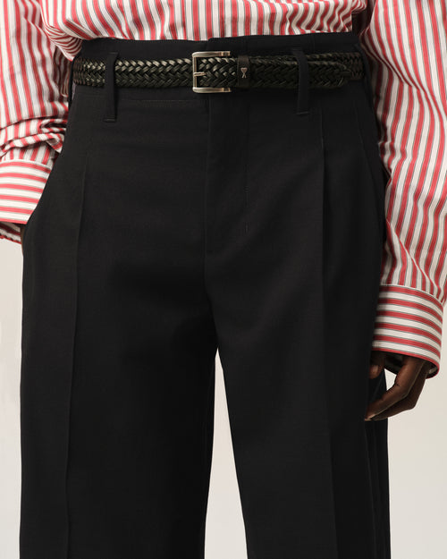 Pantalon noir deux plis en laine - Femme - 5 - AMI Paris - Ami Paris