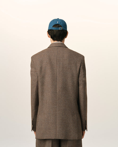 Veste marron pied de poule double boutonnage en laine - Homme - 5 - AMI Paris - Ami Paris