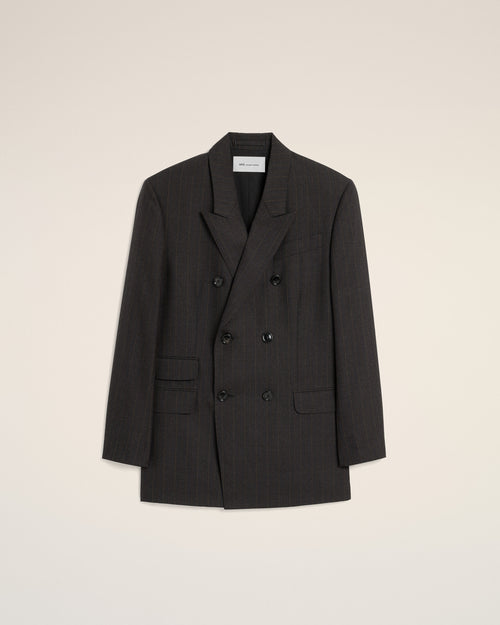 Veste rayée grise double boutonnage en laine - Homme - 1 - AMI Paris - Ami Paris