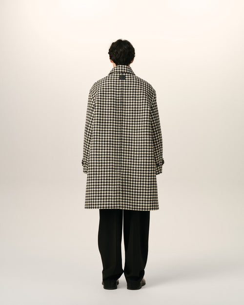 Black Houndstooth wool coat - Man - 5 - AMI Paris - Ami Paris