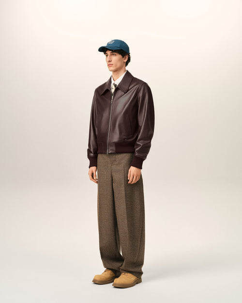 Chaqueta de cuero de cordero burdeos - Hombre - 6 - AMI Paris - Ami Paris