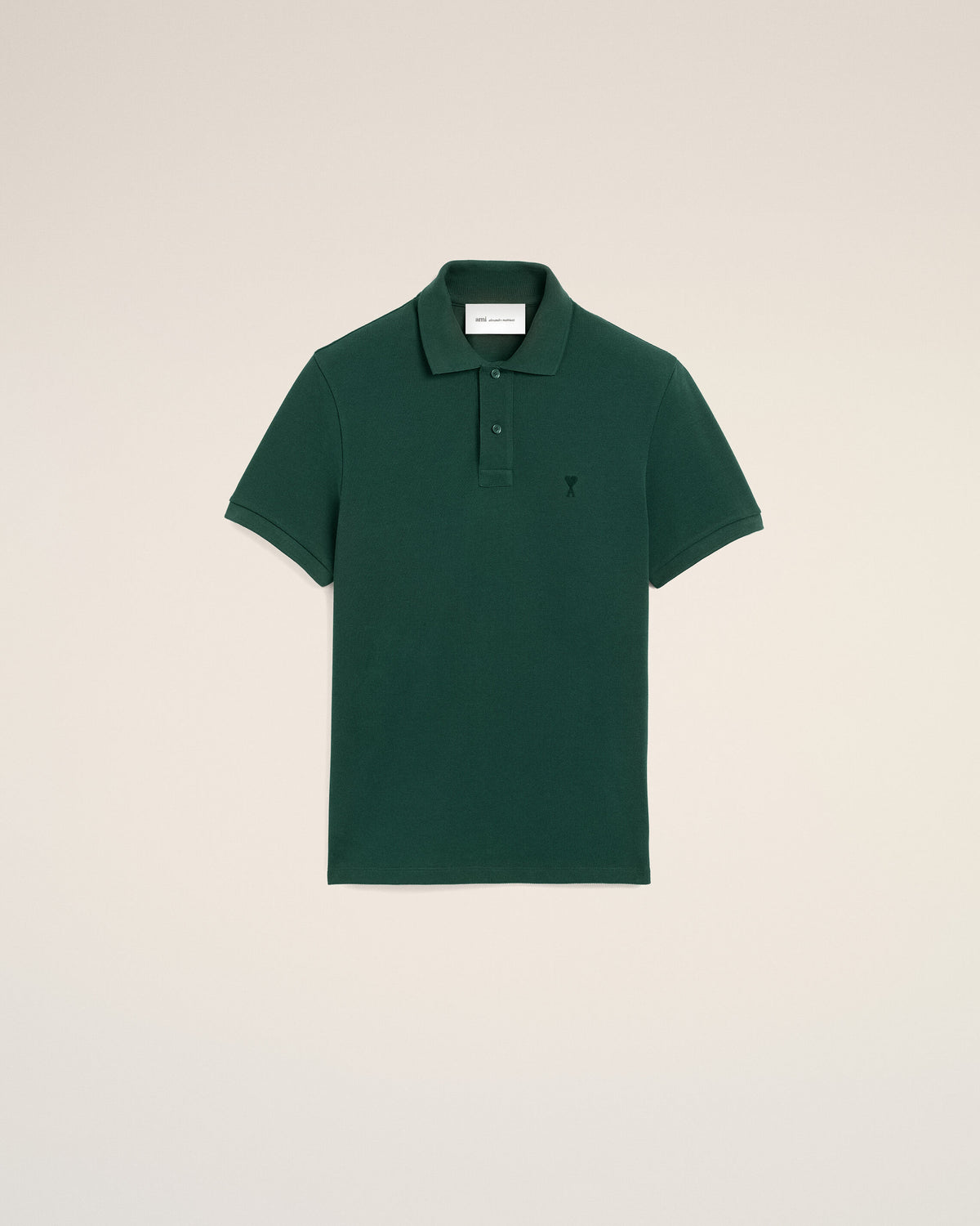 Green cotton polo with Ami de Coeur - 1