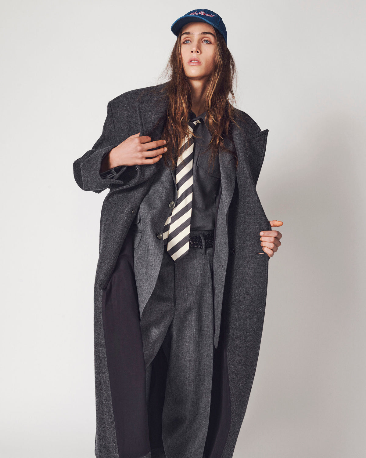 Black striped cotton and silk tie - 4