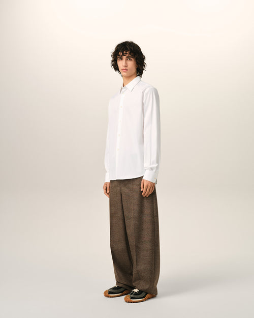 Camicia Ami de Cœur in cotone bianco - Uomo - 6 - AMI Paris - Ami Paris