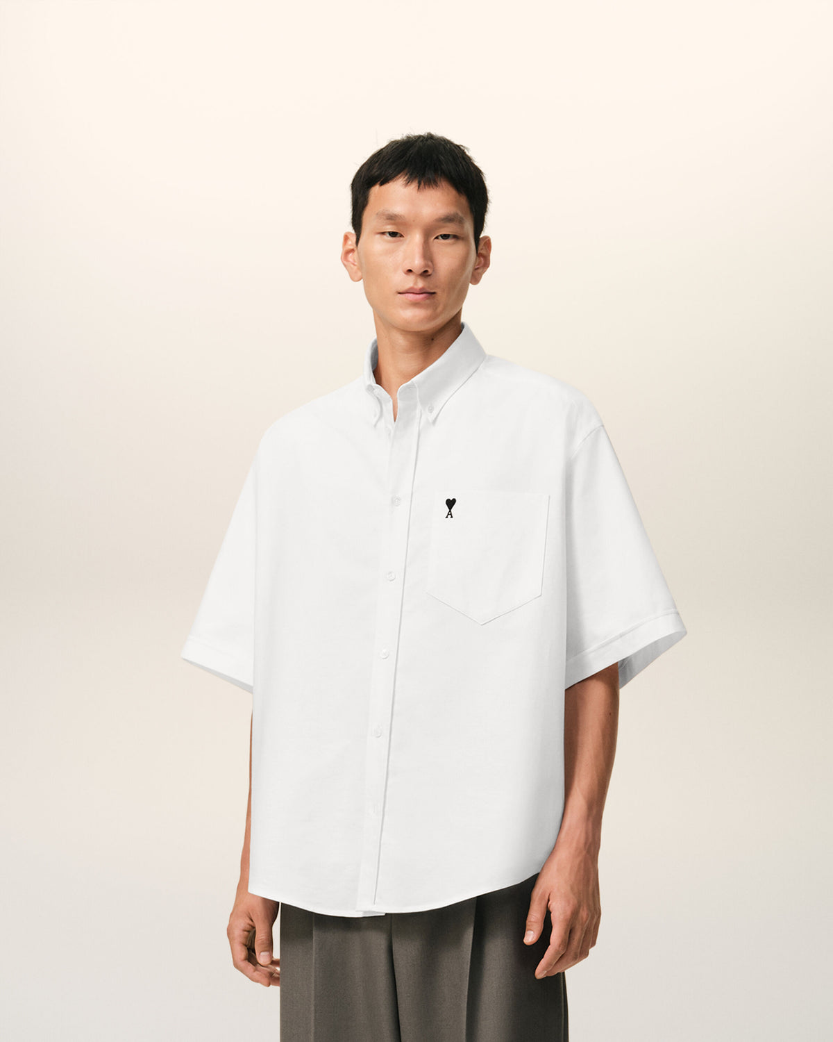 White Cotton Boxy Embroidered Ami De Coeur - 6