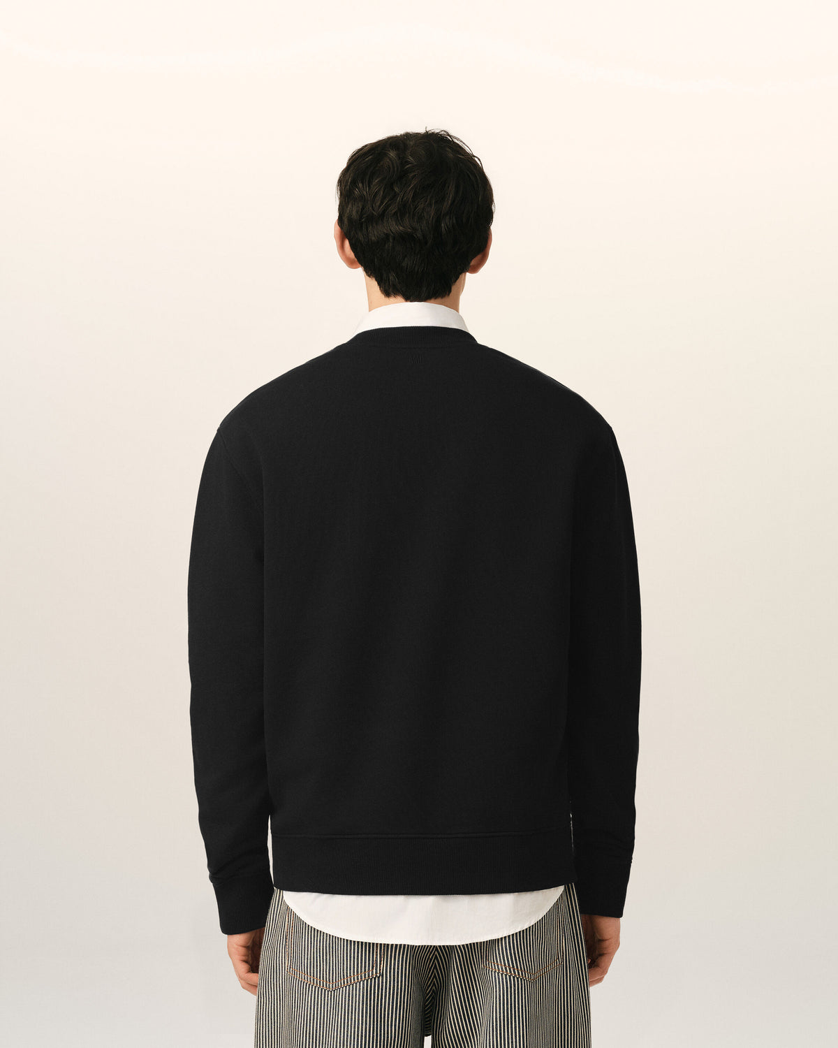 Black Cotton Ami De Coeur Sweatshirt - 5