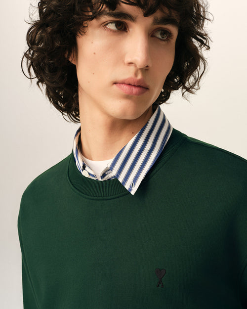 Sweatshirt vert en coton Ami de Coeur - Homme - 4 - AMI Paris - Ami Paris