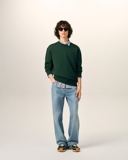 Sweatshirt vert en coton Ami de Coeur - Homme - 3 - AMI Paris - Ami Paris