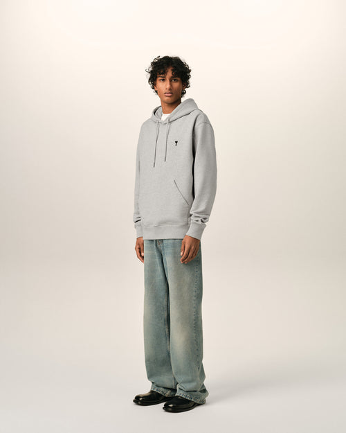 Ami de Coeur Hoodie aus grauer Baumwolle - Herren - 6 - AMI Paris - Ami Paris