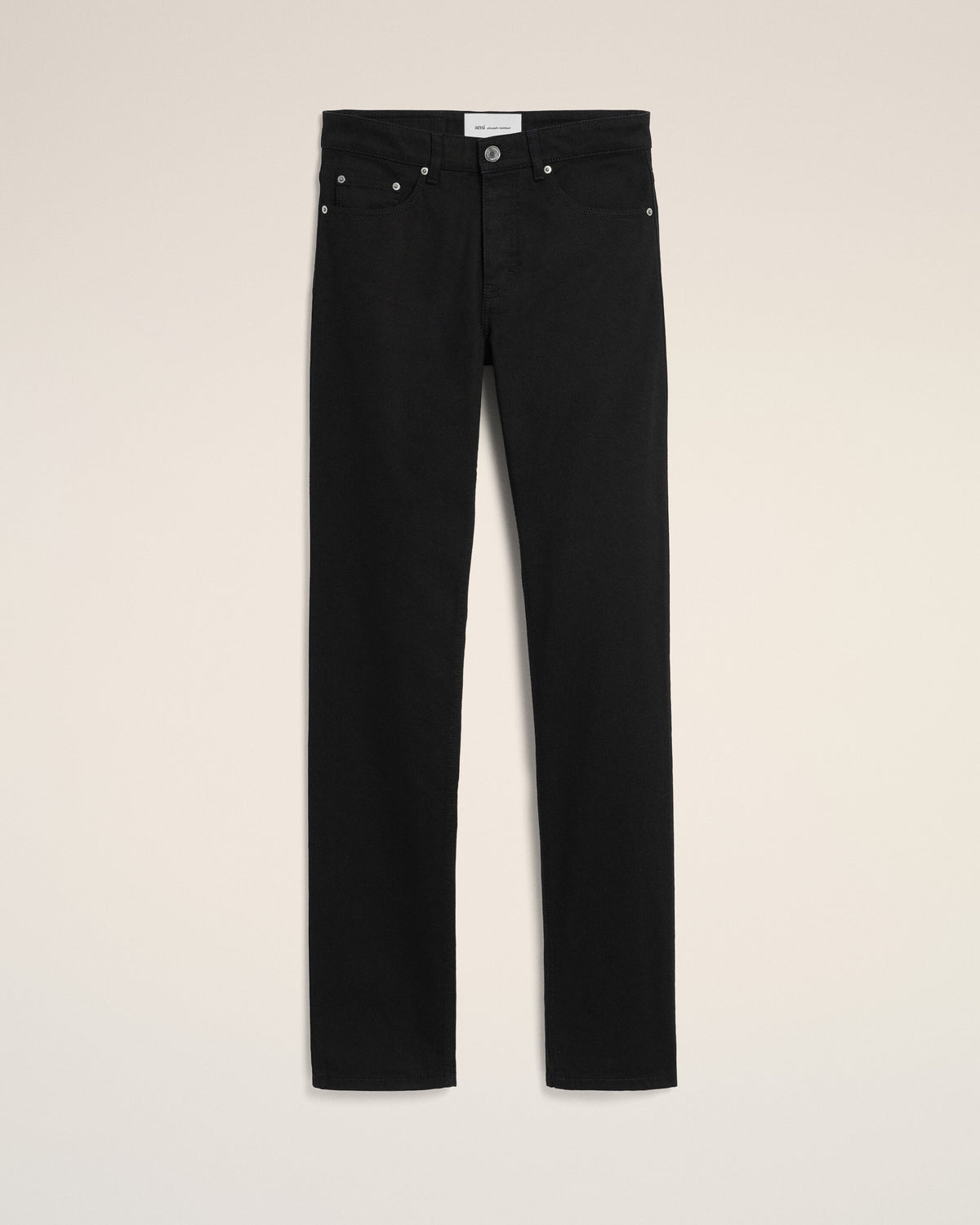 Jean noir coupe classique en coton - 1