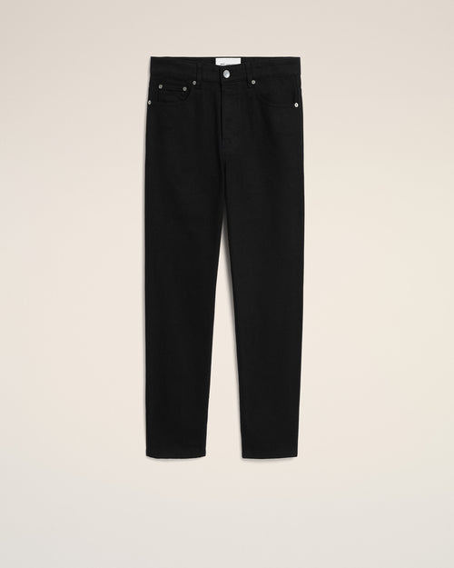 Vaqueros negros de algodón de corte tapered - 2 - Ami Paris