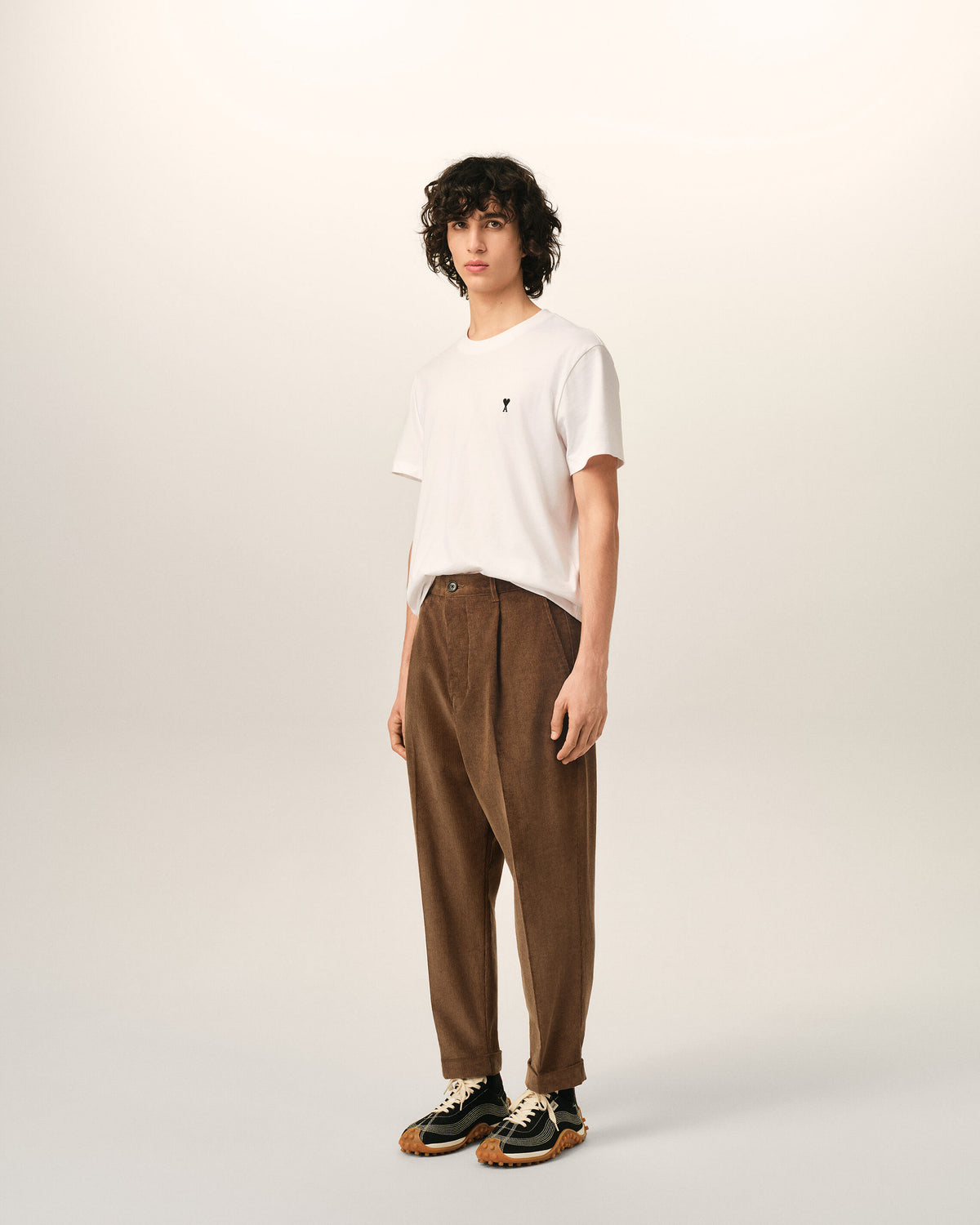 Brown carrot-fit corduroy cotton trousers - 6