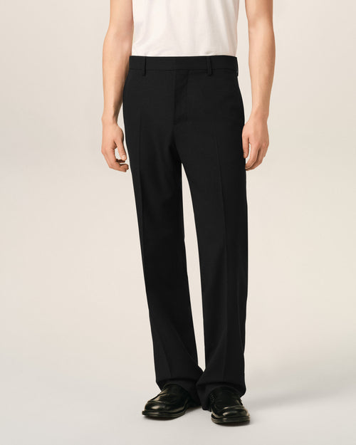 Black straight-fit wool trousers - Man - 3 - AMI Paris - Ami Paris