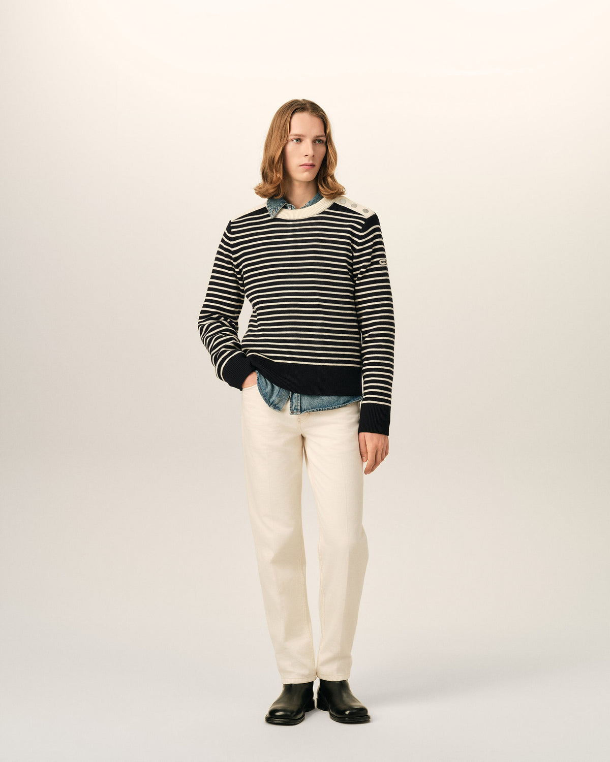 White parisian-fit cotton jeans - 2