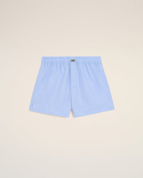 Caleçon bleu en coton patch Ami - Homme - 1 - AMI Paris - Ami Paris