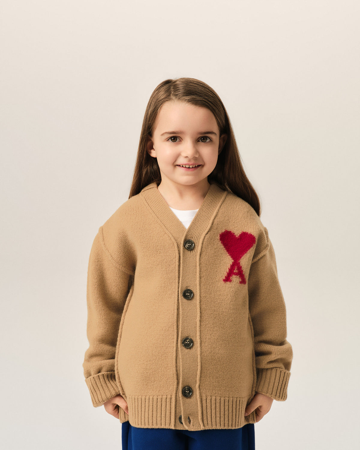 Cardigan marron en laine Ami de Coeur - 6