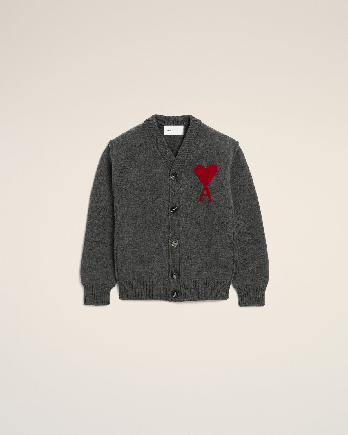Cardigan Ami de Cœur in lana grigia - 5