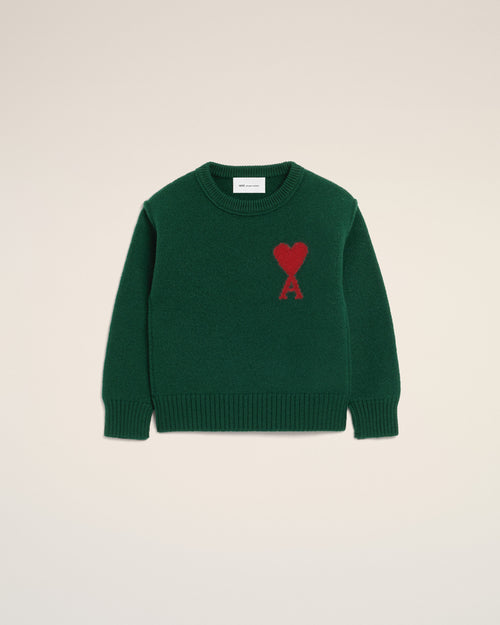 Pull vert en laine Ami de Coeur - Femme - 5 - AMI Paris - Ami Paris