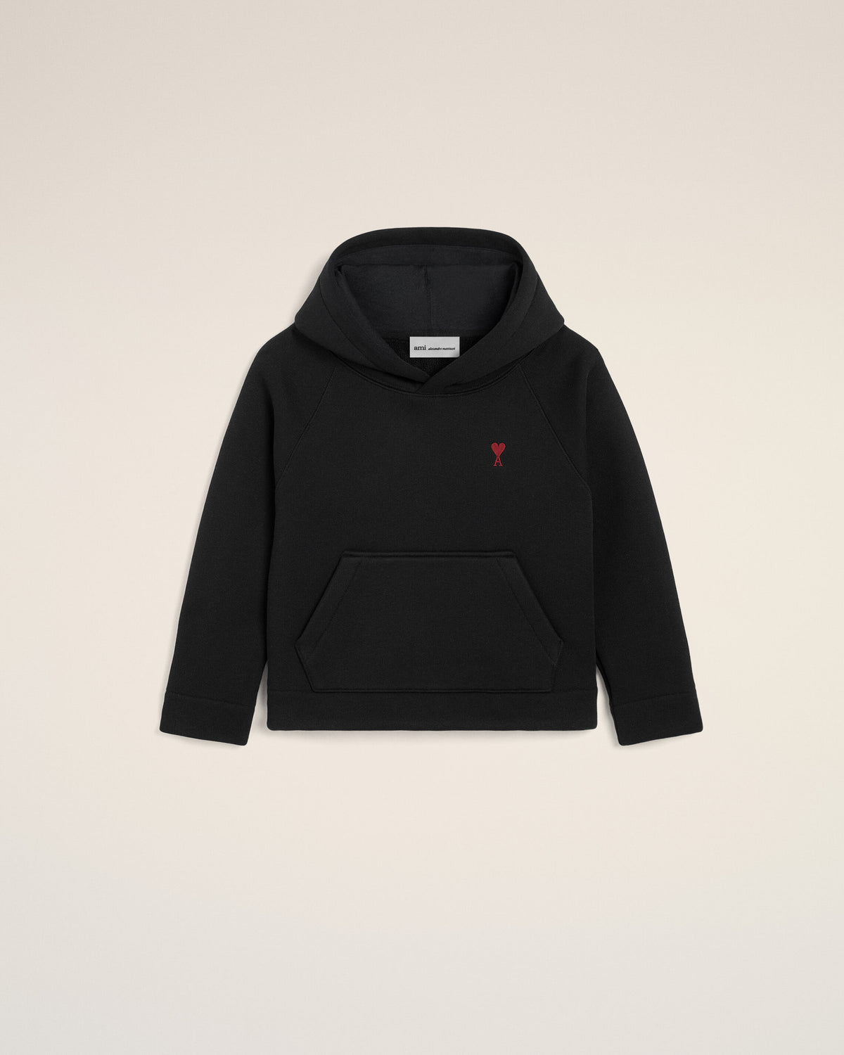 Black cotton hoodie with Ami de Coeur - 5