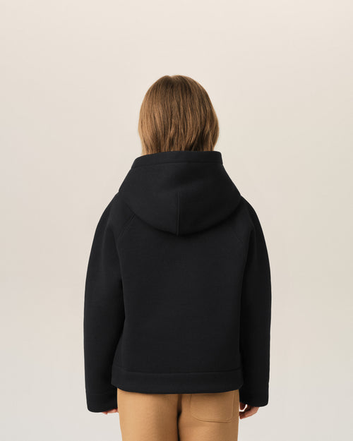 Black cotton hoodie with Ami de Coeur - Woman - 8 - AMI Paris - Ami Paris