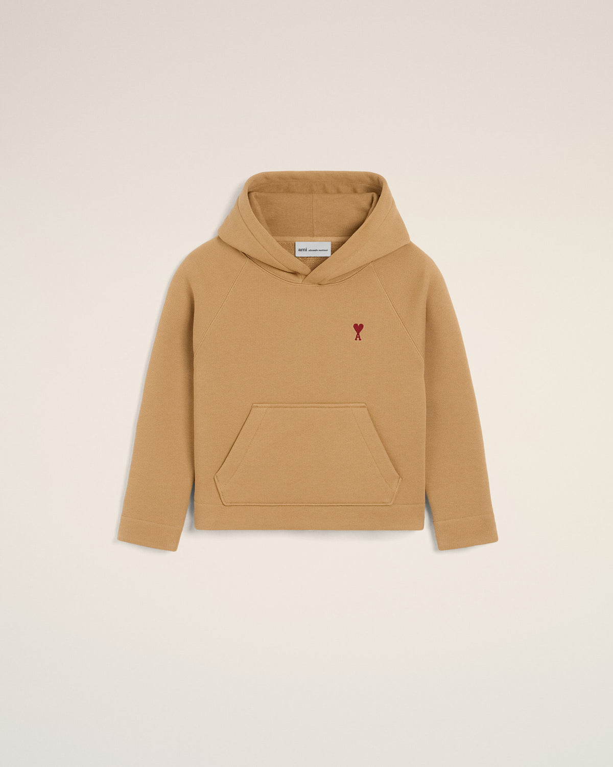 Brown cotton hoodie with Ami de Coeur - 1