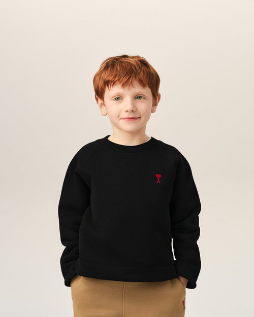 Sweatshirt noir en coton Ami de Coeur - 2 - Ami Paris