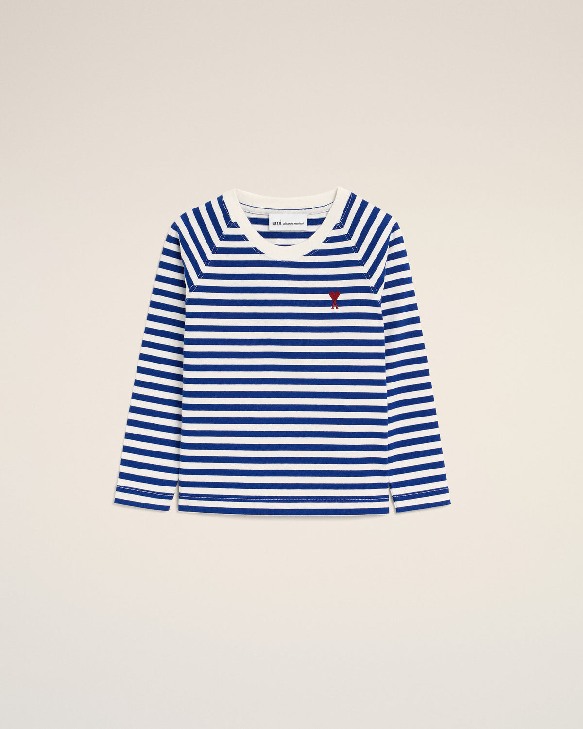 T-shirt marinière bleu et blanc en coton Ami de Coeur - 1