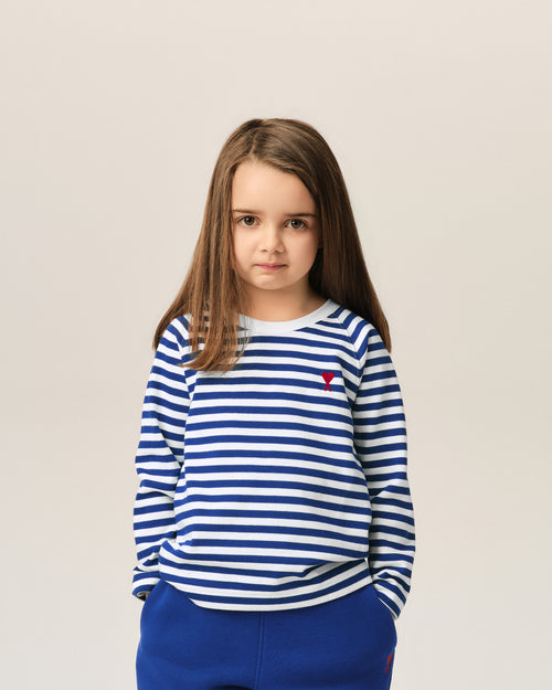T-shirt marinière bleu et blanc en coton Ami de Coeur - Femme - 6 - AMI Paris - Ami Paris