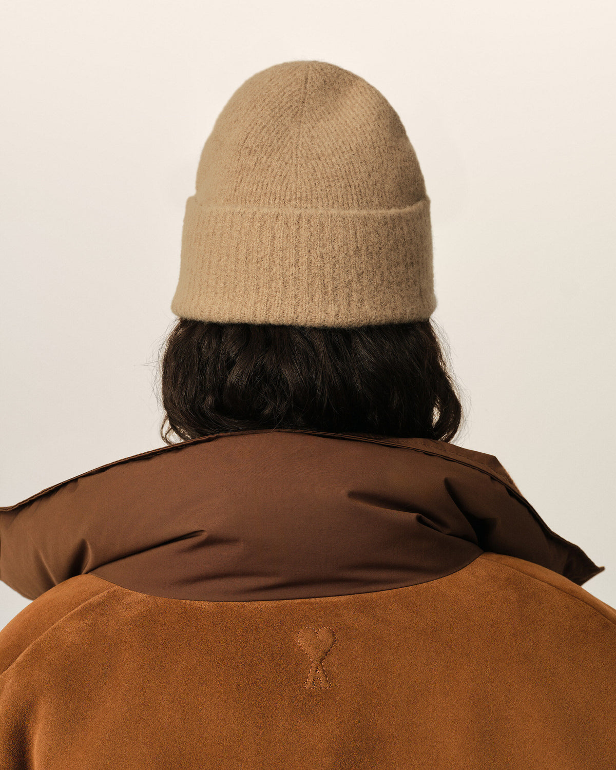 Ami de Coeur Beanie aus beigem Alpaka - 12