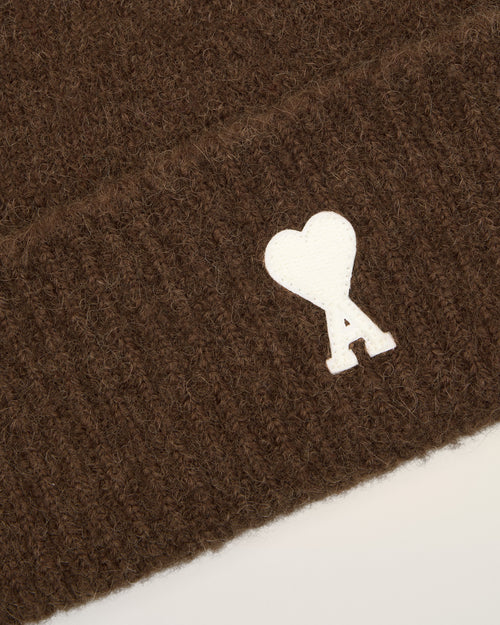 Bonnet marron en alpaga Ami de Coeur - Homme - 3 - AMI Paris - Ami Paris