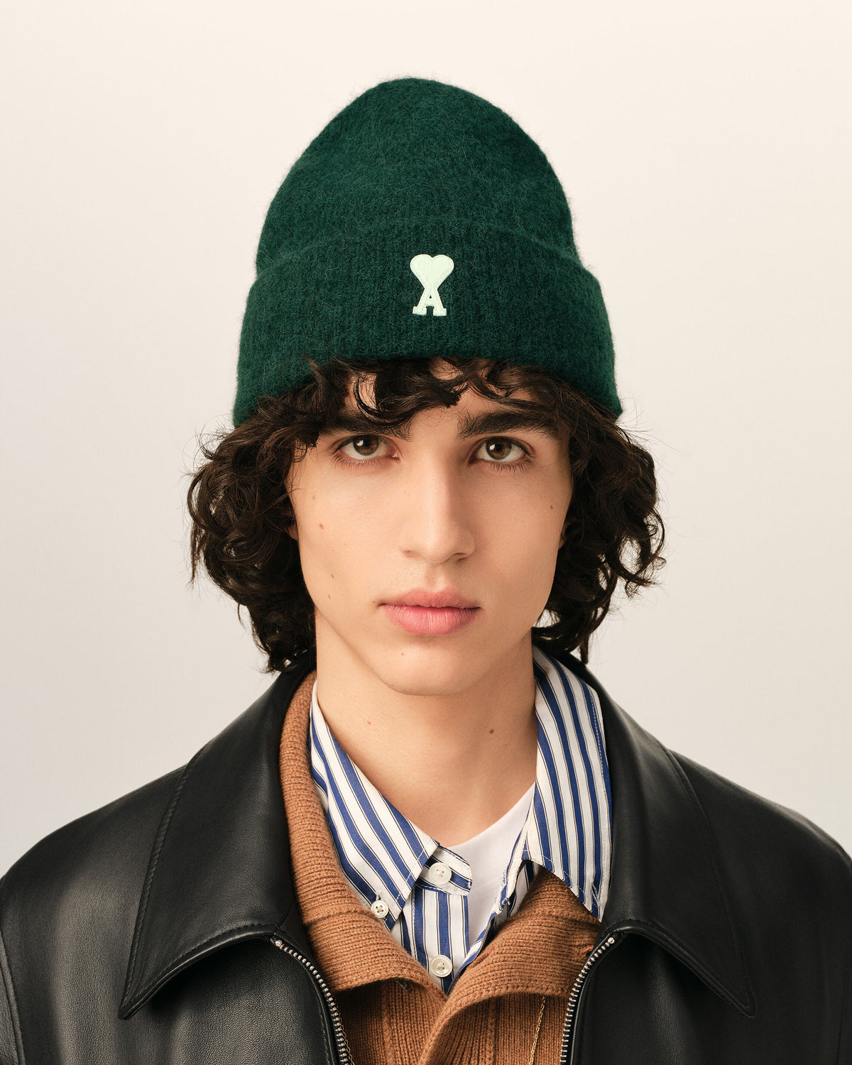 Gorro Ami de Cœur de alpaca verde - 2