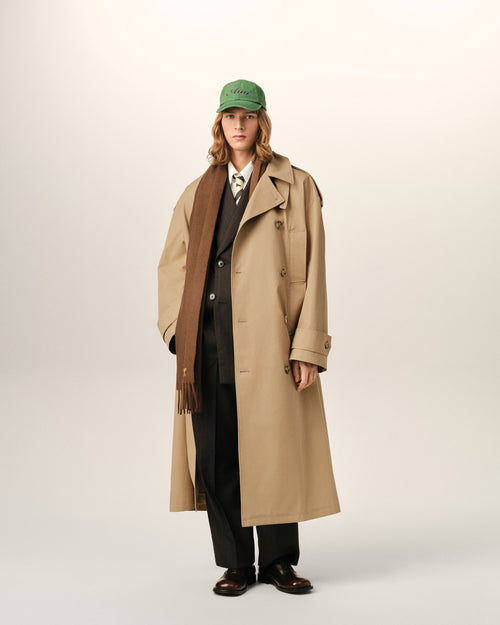 Trench coat beige de algodón - 2 - Ami Paris
