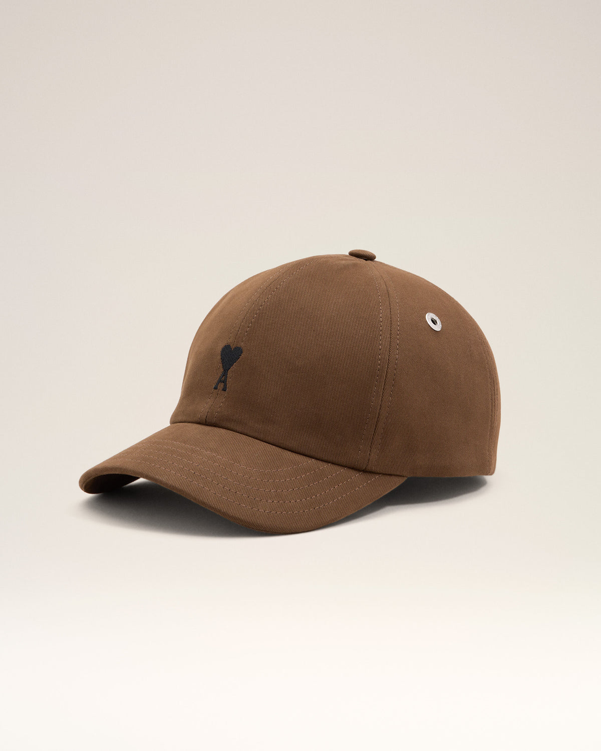 Brown cotton cap with Ami de Coeur - 7