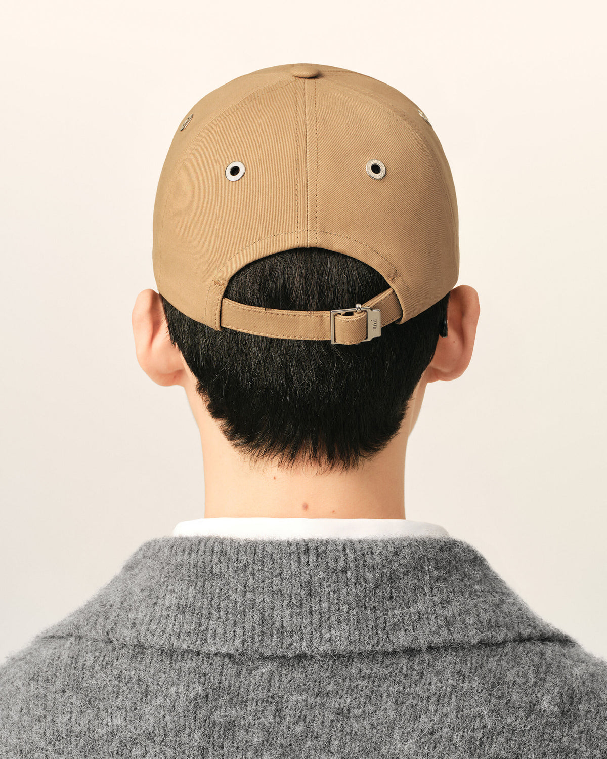 Beige cotton cap with Ami de coeur - 6