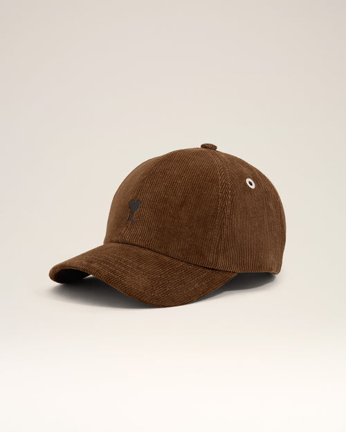                                 Casquette marron en velours de coton Ami de Coeur - 3                             - Ami Paris